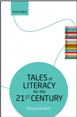 Cover image of Tales of Literacy for the 21st Century, colorful shapes on white background